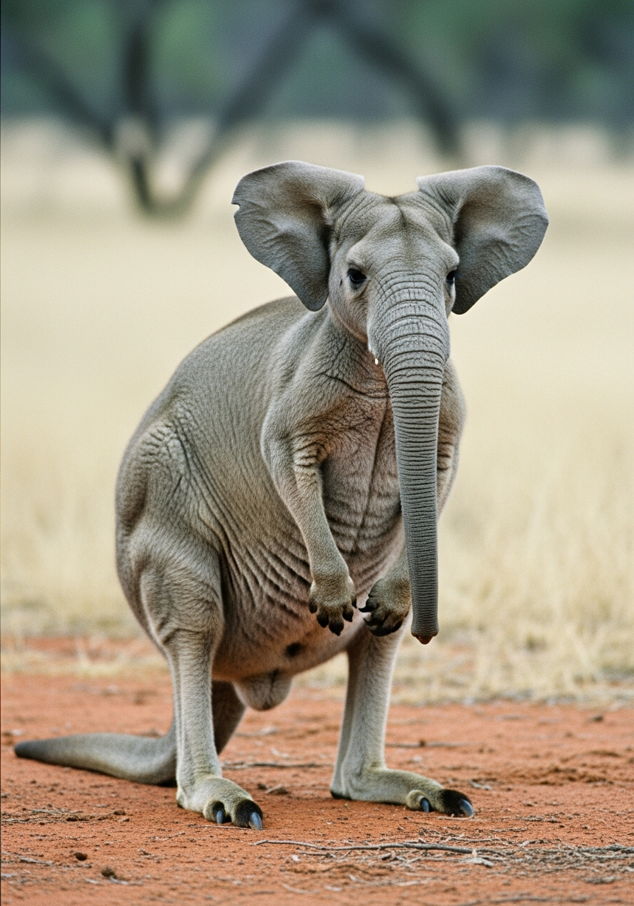 Elephangaroo specimen photograph