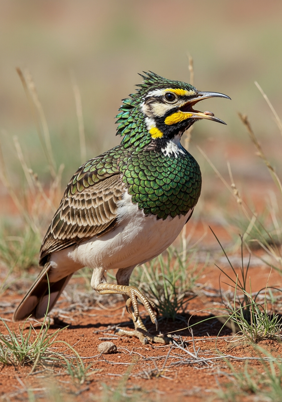 Frilledlark specimen photograph