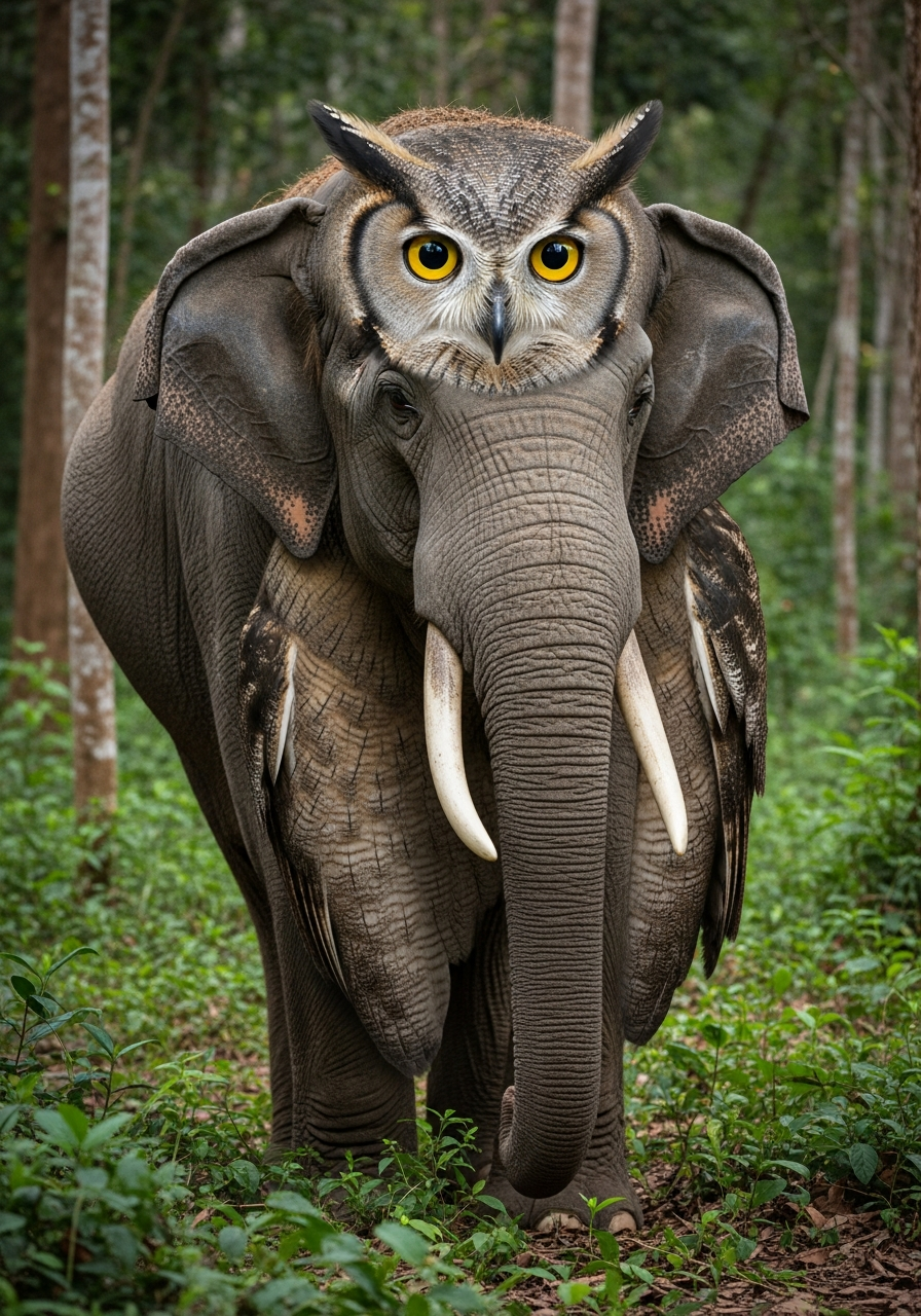Owlephant specimen photograph