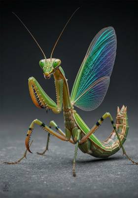 Specimen photograph of Feathered Mantis